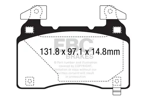 накладки EBC Brakes DP43028R
