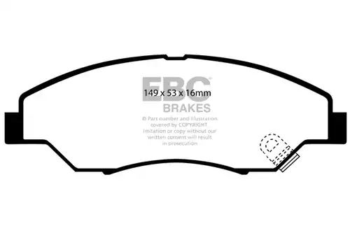 накладки EBC Brakes DP61404