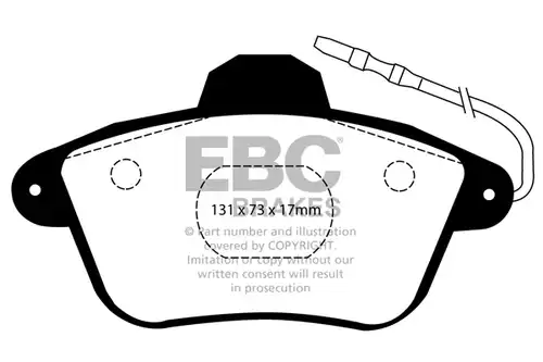 накладки EBC Brakes DP882/2