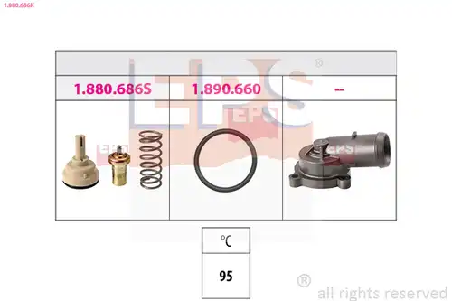 термостат, охладителна течност EPS 1.880.686K