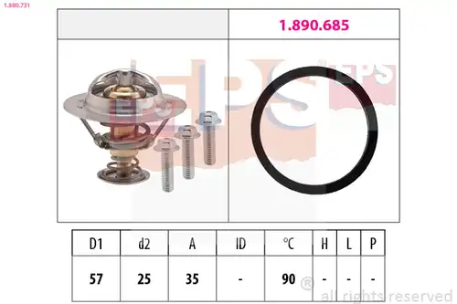 термостат, охладителна течност EPS 1.880.731