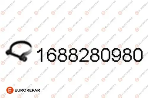 скоба за стягане, изпускателна система EUROREPAR 1688280980