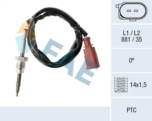 датчик, температура на изгорелите газове FAE 68017