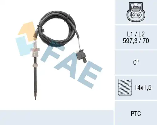 датчик, температура на изгорелите газове FAE 68018