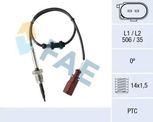 датчик, температура на изгорелите газове FAE 68026