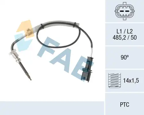 датчик, температура на изгорелите газове FAE 68032