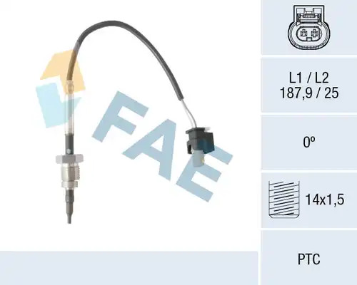 датчик, температура на изгорелите газове FAE 68052