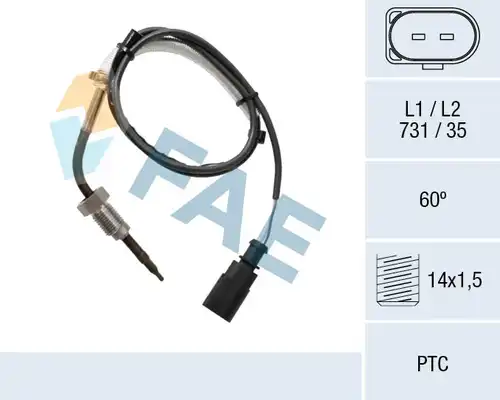 датчик, температура на изгорелите газове FAE 68056