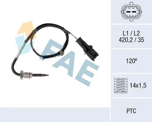 датчик, температура на изгорелите газове FAE 68082