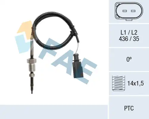 датчик, температура на изгорелите газове FAE 68108