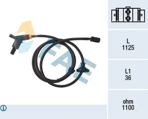 датчик, обороти на колелото FAE 78001