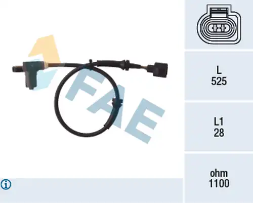 датчик, обороти на колелото FAE 78003