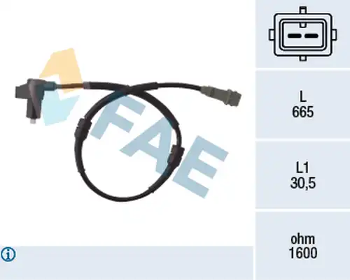 датчик, обороти на колелото FAE 78007