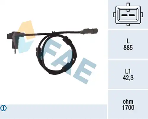 датчик, обороти на колелото FAE 78091