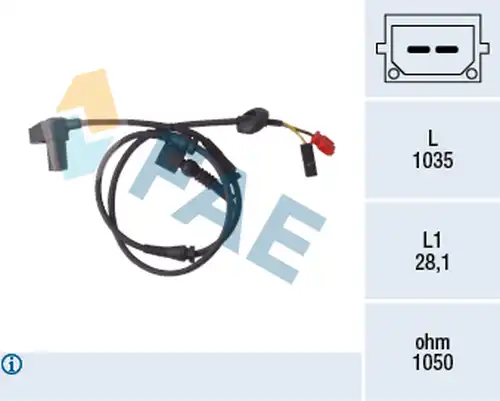 датчик, обороти на колелото FAE 78100
