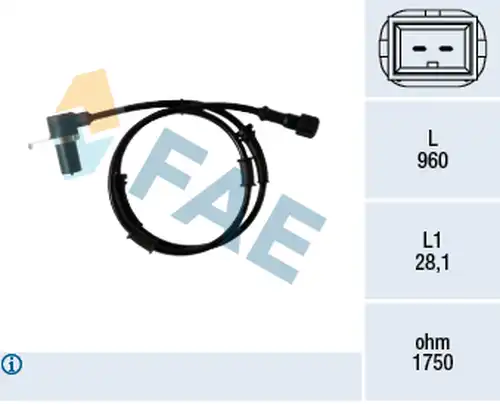 датчик, обороти на колелото FAE 78350