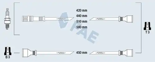 комплект запалителеи кабели FAE 83030
