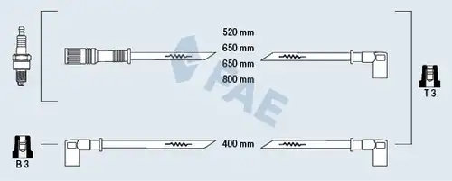 комплект запалителеи кабели FAE 83110
