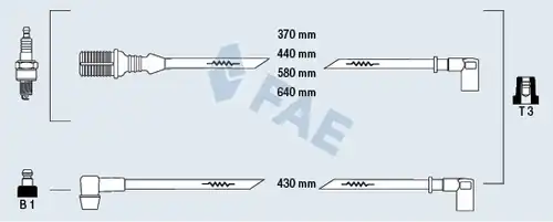 комплект запалителеи кабели FAE 83160