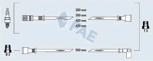 комплект запалителеи кабели FAE 83210