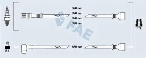 комплект запалителеи кабели FAE 83220