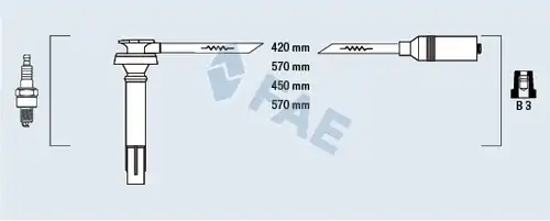 комплект запалителеи кабели FAE 83236