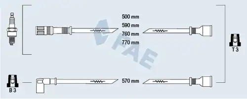 комплект запалителеи кабели FAE 83390