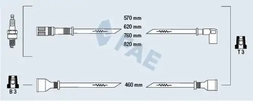 комплект запалителеи кабели FAE 83400