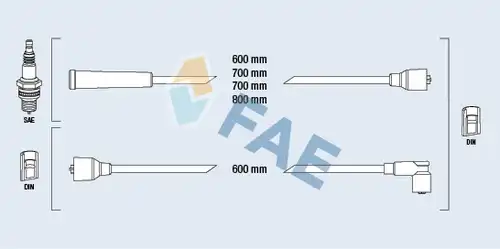 комплект запалителеи кабели FAE 83450