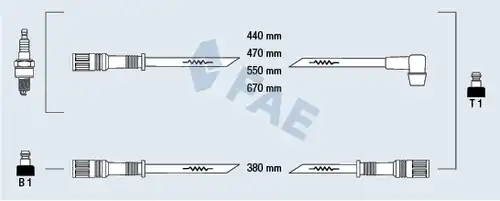комплект запалителеи кабели FAE 83490