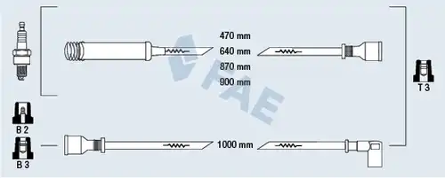 комплект запалителеи кабели FAE 83530
