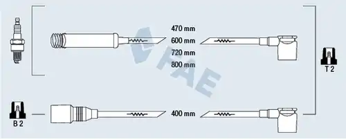 комплект запалителеи кабели FAE 83570