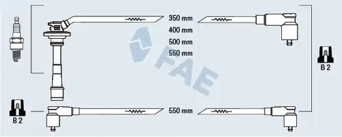 комплект запалителеи кабели FAE 83585