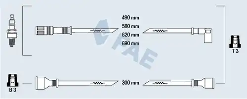 комплект запалителеи кабели FAE 83720