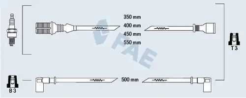 комплект запалителеи кабели FAE 83810