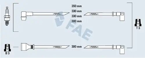 комплект запалителеи кабели FAE 83850