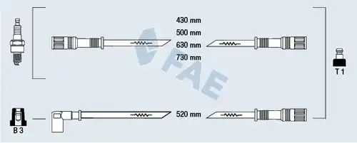 комплект запалителеи кабели FAE 83890