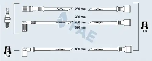 комплект запалителеи кабели FAE 83940