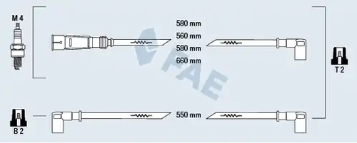 комплект запалителеи кабели FAE 85020