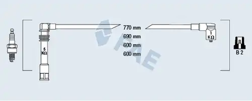 комплект запалителеи кабели FAE 85061