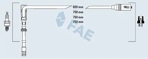 комплект запалителеи кабели FAE 85065