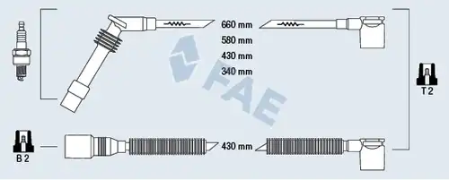 комплект запалителеи кабели FAE 85105