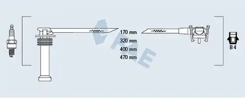 комплект запалителеи кабели FAE 85120