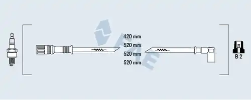 комплект запалителеи кабели FAE 85130