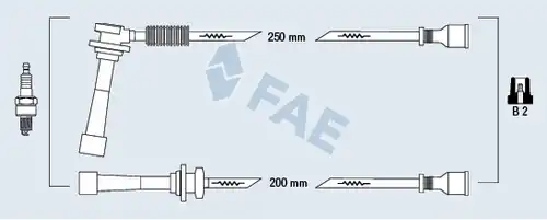 комплект запалителеи кабели FAE 85145