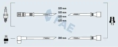 комплект запалителеи кабели FAE 85200