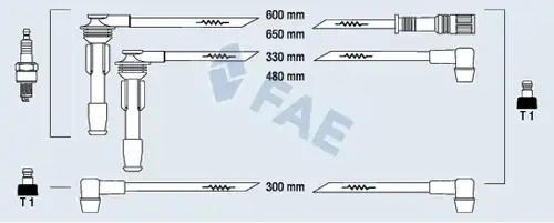 комплект запалителеи кабели FAE 85230