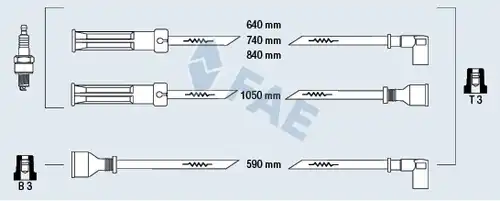 комплект запалителеи кабели FAE 85380