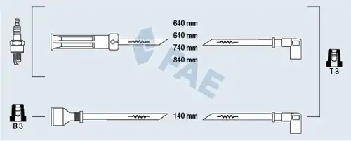 комплект запалителеи кабели FAE 85390