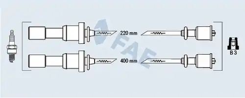 комплект запалителеи кабели FAE 85393